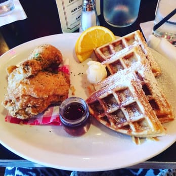 Five Bar - Who doesn't love chicken and waffles..... My only complaint is that this is only available on Sunday's at Five Bar.... Such a shame... lol - American Near Me - Tuscaloosa, Alabama Five Bar - Who doesn't love chicken and waffles..... My only complaint is that this is only available on Sunday's at Five Bar.... Such a shame... lol - American Near Me - Tuscaloosa, Alabama