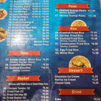 Captain Crawfish - Menu - Seafood Near Me - Humble, Texas