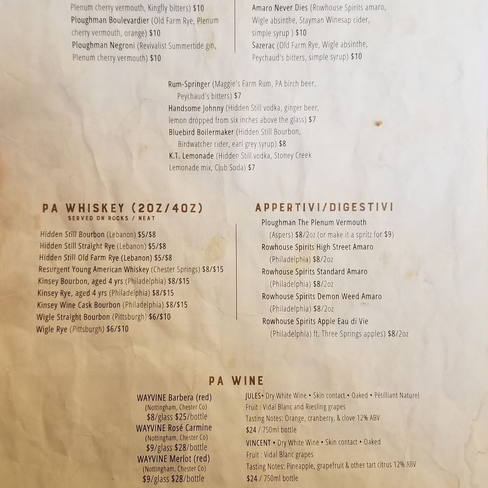 Ploughman Farm Cider Taproom - Menu - Cideries Near Me - Gettysburg, Pennsylvania Ploughman Farm Cider Taproom - Menu - Cideries Near Me - Gettysburg, Pennsylvania