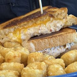 Charlotte’s Cafe - Daily Special - Crab Grilled Cheese with Tots