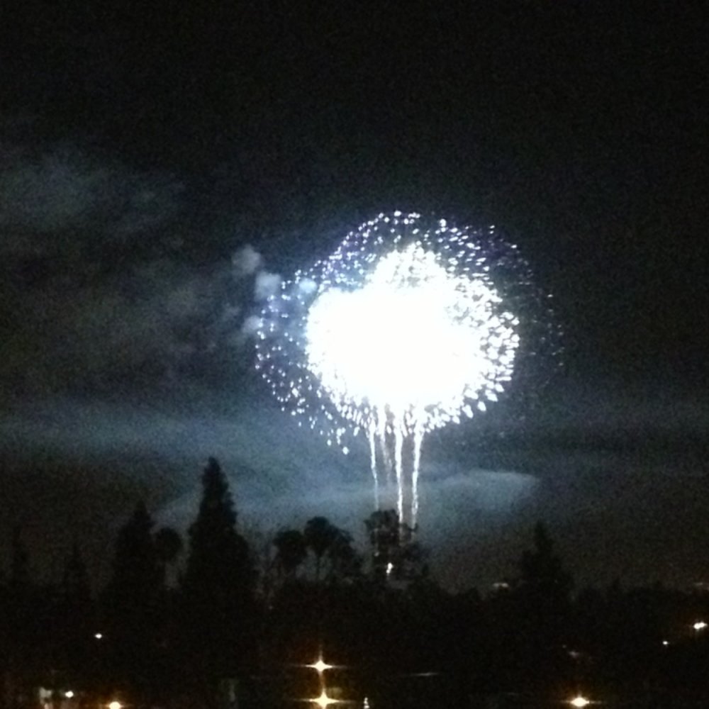 Benefits of living 2 miles from Disney - fireworks from my living room window! Benefits of living 2 miles from Disney - fireworks from my living room window!