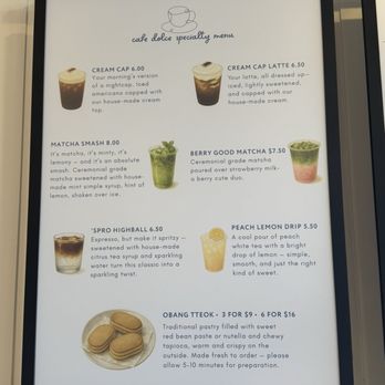 Cafe Dolce - Menu - Cafes Near Me - Torrance, California