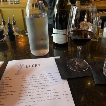 Lucky Restaurant - Menu & a wonderful bottle of Cabernet Franc - Wine Bars Near Me - Roanoke, Virginia