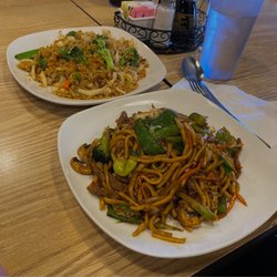 China Bistro - Spicy beef and vegetable Lo Mein and Spicy chicken and vegetable fried rice. Can't miss!