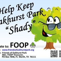 Oakhurst Park - Friends of Oakhurst Park fundraising sign.