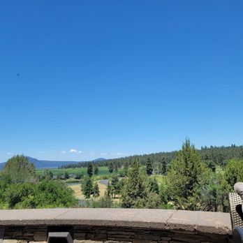 Running Y Resort - The view of patio dining - Hotels Near Me - Klamath Falls, Oregon Running Y Resort - The view of patio dining - Hotels Near Me - Klamath Falls, Oregon