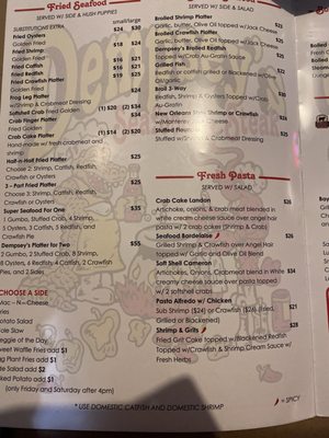 Menu photo 2 Dempsey's Seafood & Steak Kiln, MS Menu photo 2 Dempsey's Seafood & Steak Kiln, MS