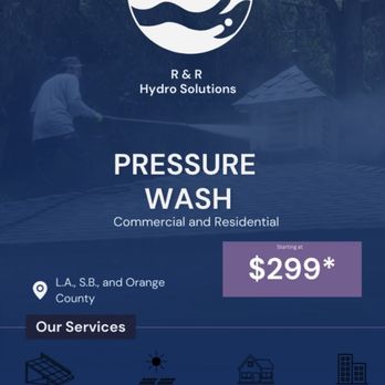 R & R Hydro Solutions - Email us for a free quote.
Commercial pressure wash starting at *299
Residential pressure wash starting at *199 - Pressure Washers Near Me R & R Hydro Solutions - Email us for a free quote.
Commercial pressure wash starting at *299
Residential pressure wash starting at *199 - Pressure Washers Near Me