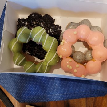 Sunmerry Bakery - Mochi donuts, the strawberry pink one was my favorite. The matcha green one was also good. - Coffee & Tea Near Me - Monterey Park, California Sunmerry Bakery - Mochi donuts, the strawberry pink one was my favorite. The matcha green one was also good. - Coffee & Tea Near Me - Monterey Park, California
