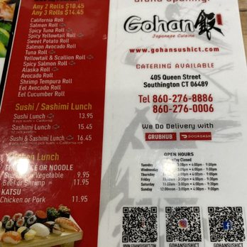 Gohan Japanese Cuisine - Great location - Sushi Bars Near Me - Southington, Connecticut