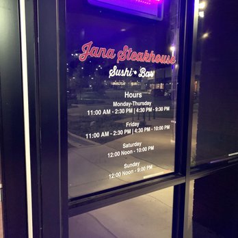 JANA STEAKHOUSE - Operating hours - Sushi Bars Near Me - Saint Johns, Florida JANA STEAKHOUSE - Operating hours - Sushi Bars Near Me - Saint Johns, Florida