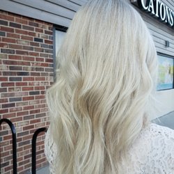 Clare Seibert Hair Artistry - Heavy ice blonde foil highlight