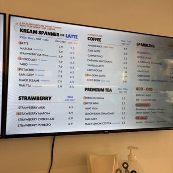 Kream Dessert - Drink Menu - Desserts Near Me - Toronto, Ontario