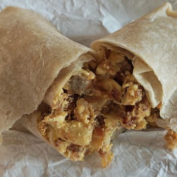 And Breakfast Burritos - Inside of the Sausage Delight - Breakfast & Brunch Near Me - San Diego, California