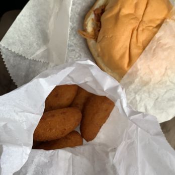 Pierce's Pitt Bar-B-Que - Regular Sandwich Hush Puppies - Barbeque Near Me - Williamsburg, Virginia