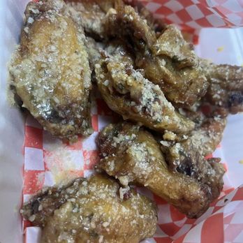 Cultures Loaded Box - Garlic Parm wing. Ask for extra garlic & parm for this in the picture - Chicken Wings Near Me - Morgantown, West Virginia