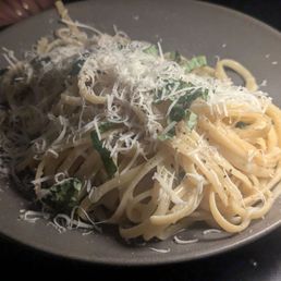 Half order of Cacio e Pepe. Not nearly enough black pepper.