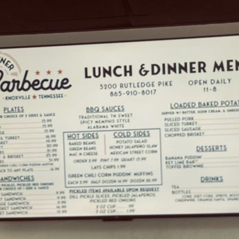 Disco Diner BBQ - Wall menu - Barbeque Near Me - Knoxville, Tennessee Disco Diner BBQ - Wall menu - Barbeque Near Me - Knoxville, Tennessee