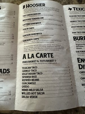 Menu photo 4 Sixth Street Dive Lafayette, IN