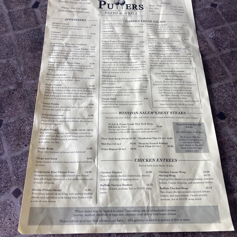 Putter's Patio & Grill - American Near Me - Winston Salem, North Carolina