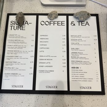 Stagger Coffee - Menu - Coffee & Tea Near Me - Los Angeles, California