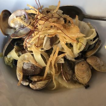 Hungry Crowd - Clam and White Kimchi Pasta - New American Near Me - Los Angeles, California