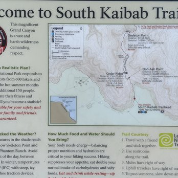 South Kaibab Trail - Map - Hiking Near Me - Grand Canyon, Arizona