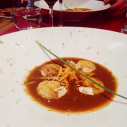 La Mesa Verde - Starter: gambas i en korianderbisque.