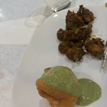 Hyderabad House - Vegetable Samosa and curry corn - Indian Near Me - Scottsdale, Arizona Hyderabad House - Vegetable Samosa and curry corn - Indian Near Me - Scottsdale, Arizona