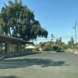 US Post Office - Front with flag, dropboxes added back again.