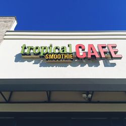 Tropical Smoothie Cafe sign