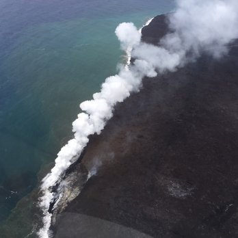 Safari Helicopters - Coastal view of Volcano activity - Aerial Tours Near Me - Hilo, Hawaii Safari Helicopters - Coastal view of Volcano activity - Aerial Tours Near Me - Hilo, Hawaii