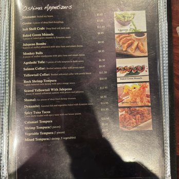 Oshima Sushi - Menu Dec 2023 - Sushi Bars Near Me - Everett, Washington