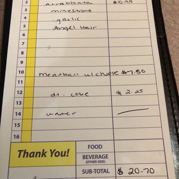 Frank's Trattoria - Very precise and legible order that the kitchen just could not get accurate - Pizza Near Me - Phillipsburg, New Jersey