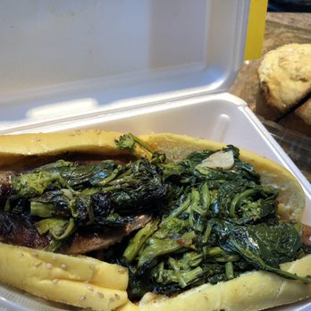 Ralphie's Crossroads Cafe - The Obama with cornbread on the side - Hot Dogs Near Me - Plainview, New York Ralphie's Crossroads Cafe - The Obama with cornbread on the side - Hot Dogs Near Me - Plainview, New York