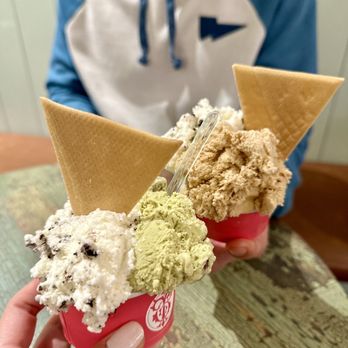 Tifa Chocolate & Gelato - Two smalls: cookies and cream and pistachio, cookies and cream and salted caramel - Gelato Near Me - Porter Ranch, California Tifa Chocolate & Gelato - Two smalls: cookies and cream and pistachio, cookies and cream and salted caramel - Gelato Near Me - Porter Ranch, California