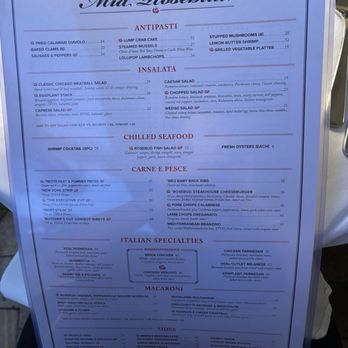 Mia Rosebud - Dinner menu - Italian Near Me - Boca Raton, Florida