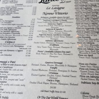 La Lanterna Di Vittorio - Menu - Italian Near Me - New York, New York La Lanterna Di Vittorio - Menu - Italian Near Me - New York, New York