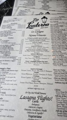 Menu photo 2 La Lanterna Di Vittorio New York, NY Menu photo 2 La Lanterna Di Vittorio New York, NY