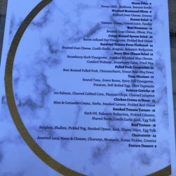 La Taverna - Food menu