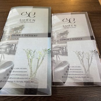 Suren - Fronts of menus~ (October 2024) - Persian/Iranian Near Me - Burnaby, British Columbia