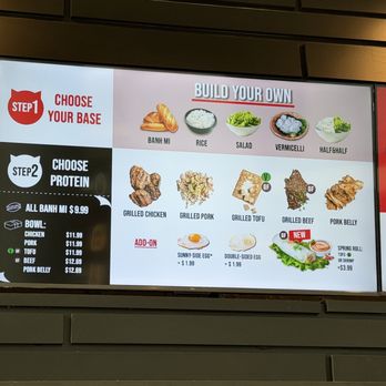 Sizzle & Crunch - Menu for building your own banh mi - Vietnamese Near Me - Tukwila, Washington