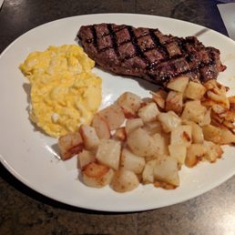 Steak and eggs $9.99.