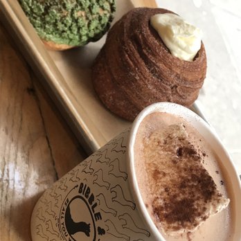 Bibble & Sip - Matcha cream puff, cinnamon sugar croissant, hot chocolate with marshmallow - Coffee & Tea Near Me - New York, New York