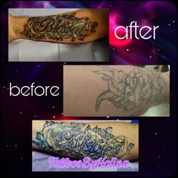 Tattoos by halina - Before and after