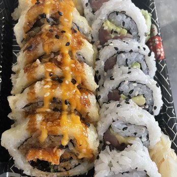 Beyond the Wok - Any 2 Roll Combo - Tuna Avocado Roll and Spicy Salmon Roll - Chinese Near Me - Auburn, Alabama Beyond the Wok - Any 2 Roll Combo - Tuna Avocado Roll and Spicy Salmon Roll - Chinese Near Me - Auburn, Alabama