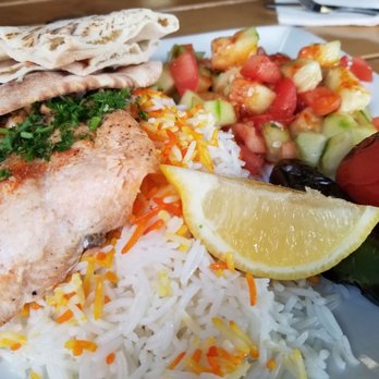 The Mediterranean Kitchen - Salmon kebab plate - Mediterranean Near Me - Commerce, California The Mediterranean Kitchen - Salmon kebab plate - Mediterranean Near Me - Commerce, California