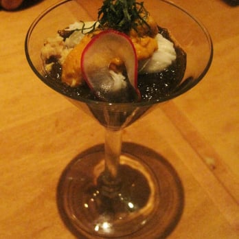 Asanebo - Uni with Shredded Mountain Yam over Seaweed - Sushi Bars Near Me - Studio City, California Asanebo - Uni with Shredded Mountain Yam over Seaweed - Sushi Bars Near Me - Studio City, California