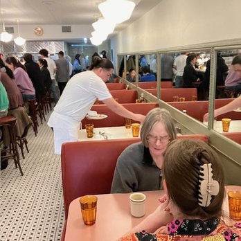 Montague Diner - One wall lined with booths - Diners Near Me - Brooklyn, New York Montague Diner - One wall lined with booths - Diners Near Me - Brooklyn, New York