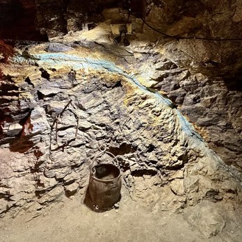 Phoenix Gold Mine - Resurrection vein (lots of blue-green copper ore) - Museums Near Me - Idaho Springs, Colorado Phoenix Gold Mine - Resurrection vein (lots of blue-green copper ore) - Museums Near Me - Idaho Springs, Colorado